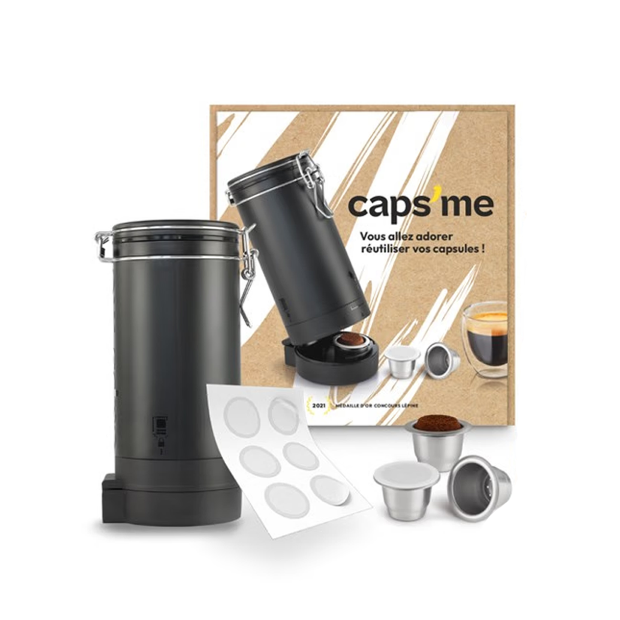 Kit Complet Capsule Rechargeable pour Nespresso Original | Caps'me