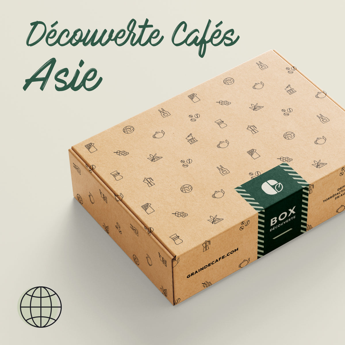 Coffret découverte de cafés d’Asie avec Inde Malabar et cafés indonésiens