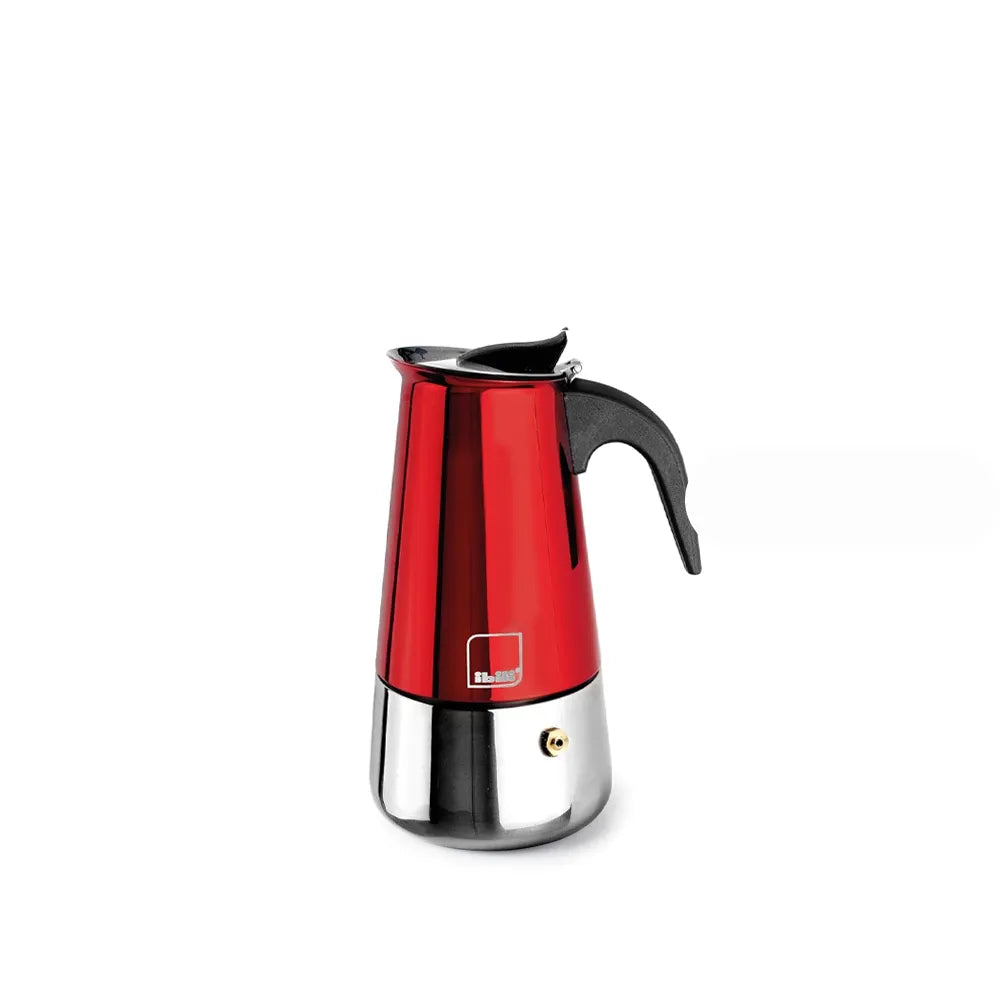 Cafetière Italienne Express Moca Rouge - 4 Tasses | Ibili