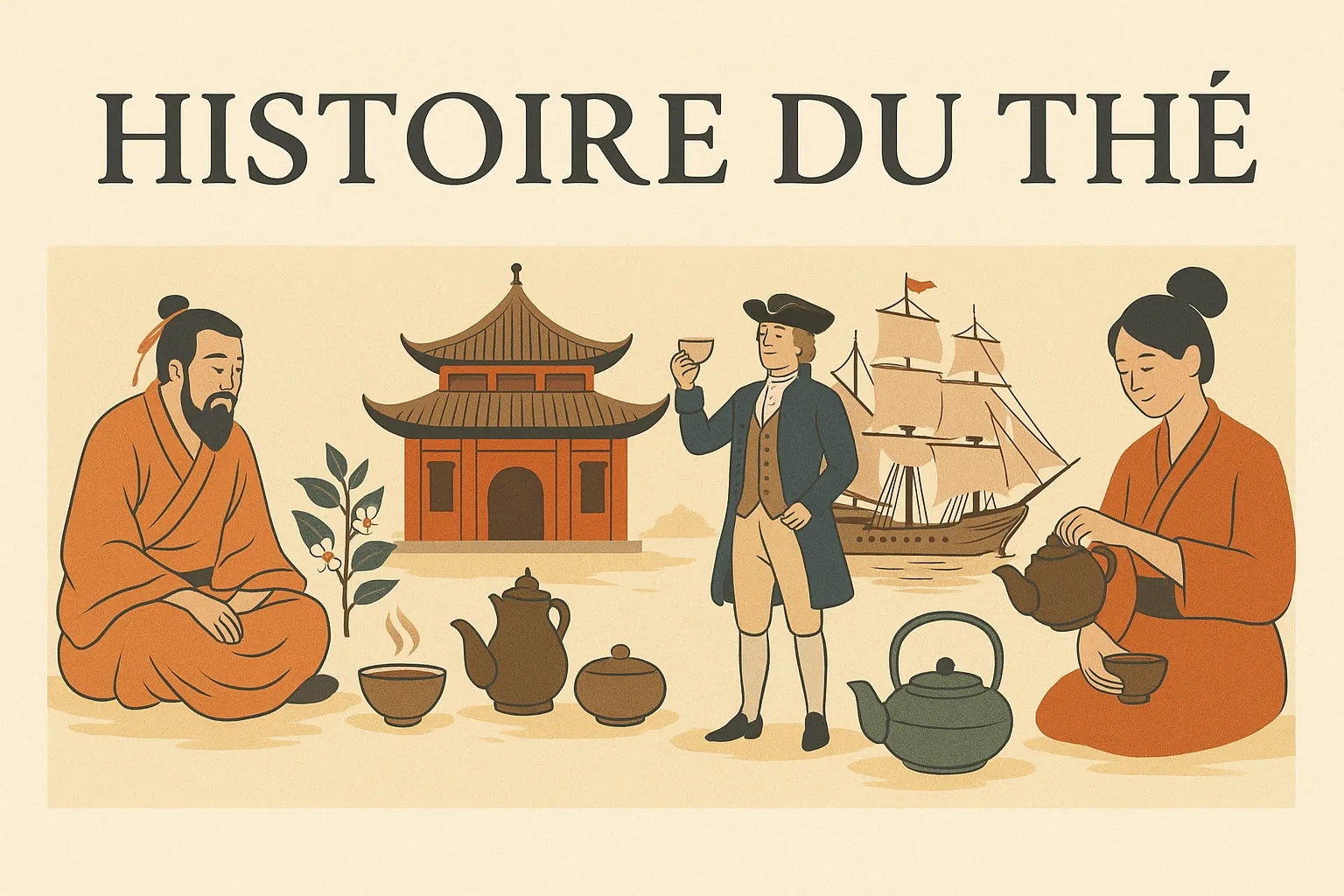 L'histoire du thé , un voyage à travers les millénaires - Graindecafe