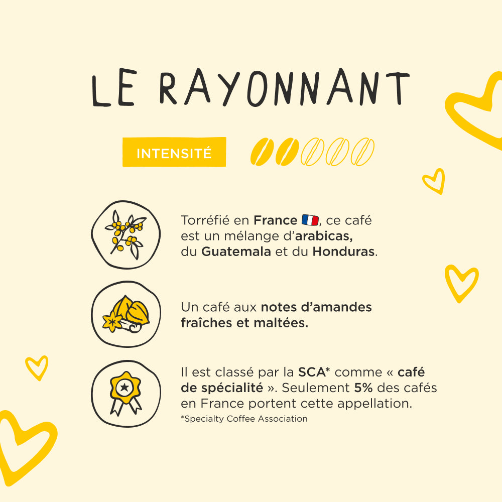 Café Joyeux - Café en Grain Le Rayonnant | 100% Arabica