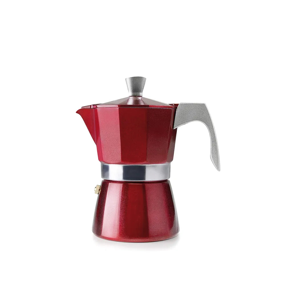 Cafetière Italienne Evva Rouge - 6 Tasses | Ibili