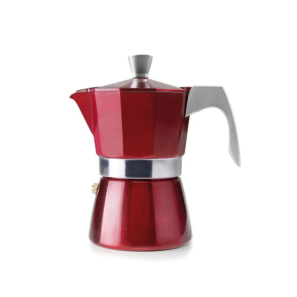 Cafetière Italienne Evva Rouge - 9 Tasses | Ibili