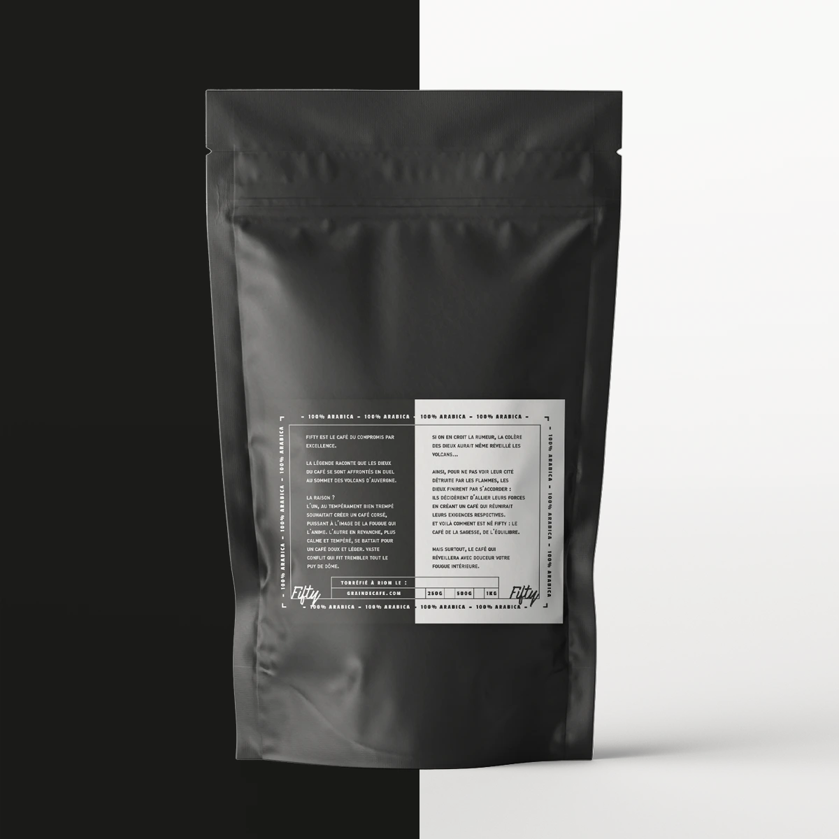 Grains arabica Blend Fifty torréfiés artisanalement à Riom, Auvergne