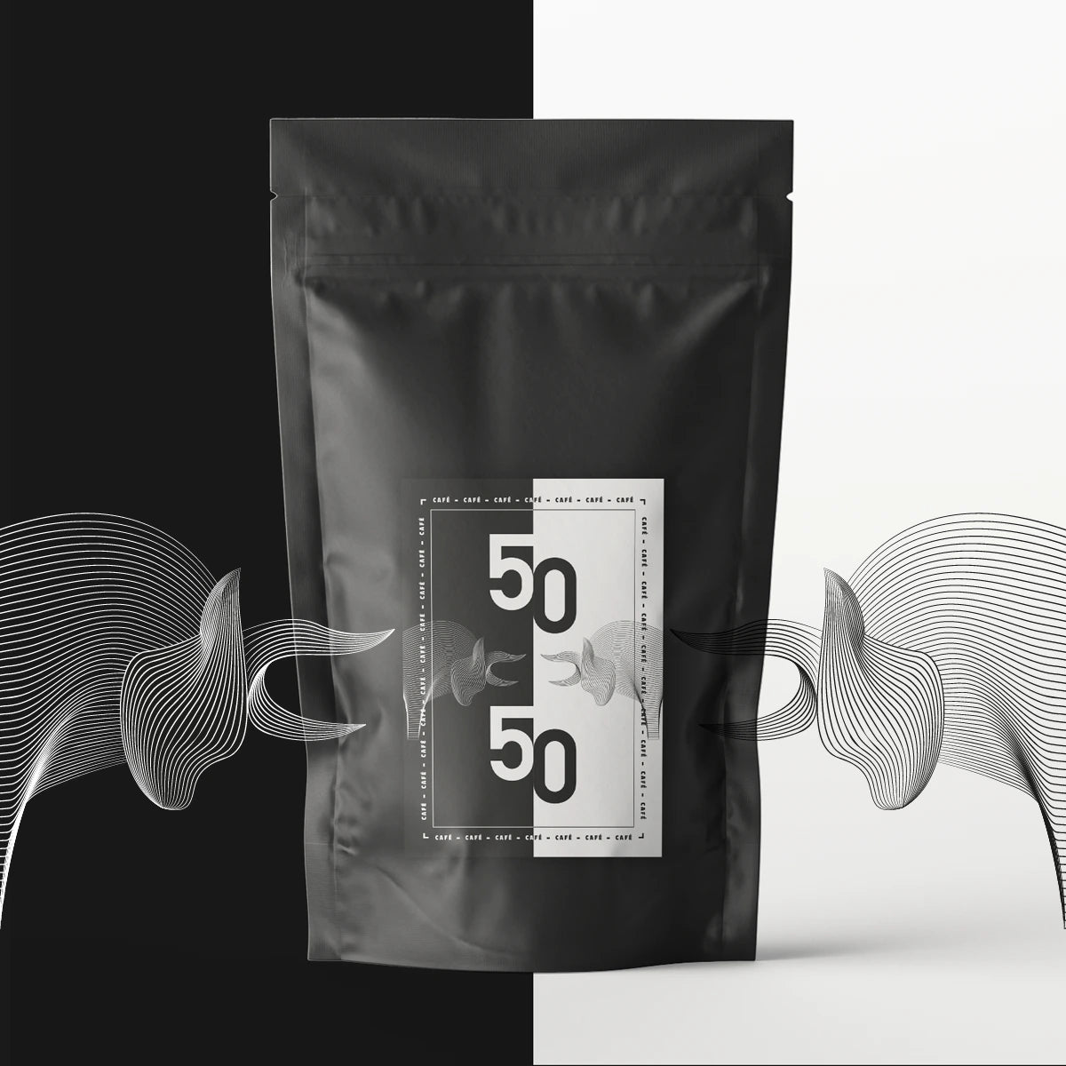 Sachet café moulu Blend Fifty GraindeCafé 250g, 100% arabica goût italien