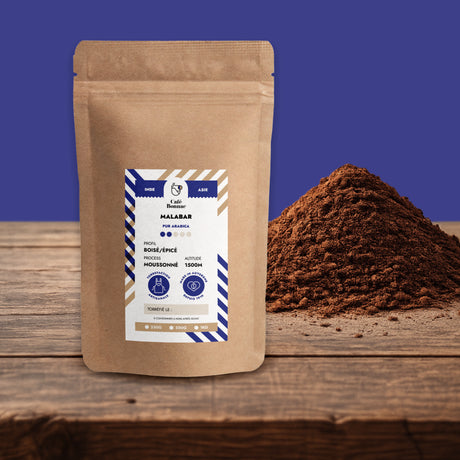 Café moulu Inde Malabar Café Bonnac, 100 % Arabica