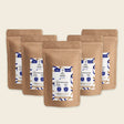 5 paquets de café en grains Brésil Santos de Café Bonnac, conditionnement professionnel de 5 kg.