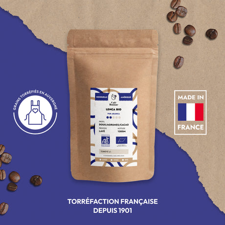 Café Lenca moulu aux notes d’agrumes et arrière-goût de noisette