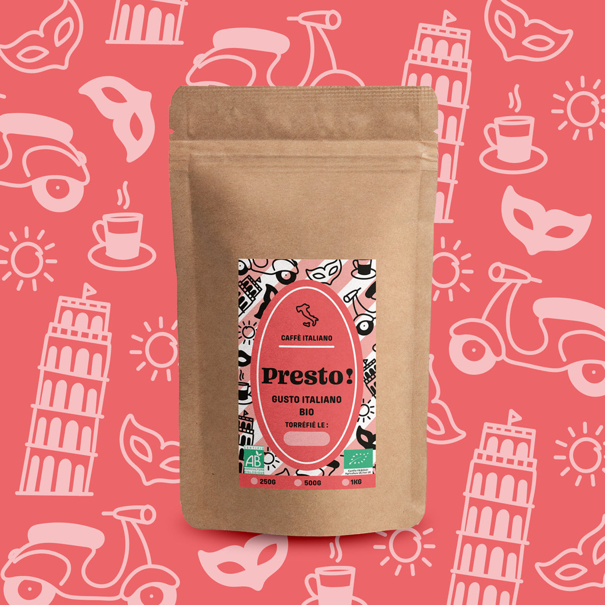 Café en grains Presto Blend Gusto Italiano