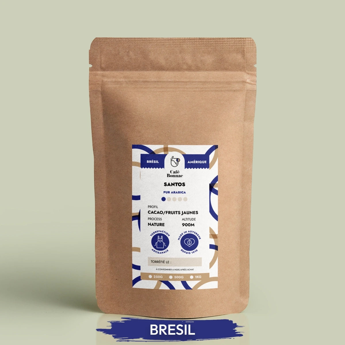 Café Moulu du Brésil Santos Tradition - Café Bonnac | 100% Arabica