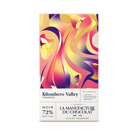 Tablette de chocolat noir Diggers Tanzanie Kilombero Valley, 72 % de cacao.