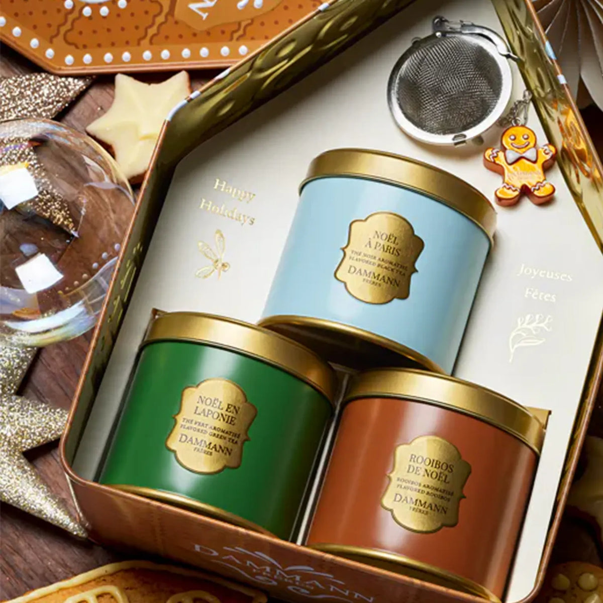 Coffret Dammann Frères Candy Christmas et ses trois mélanges de Noël