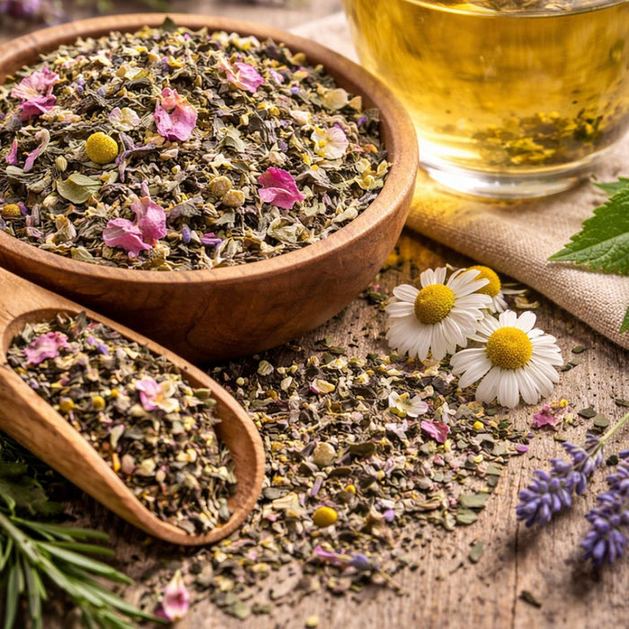 tisane mélange de plante ortie