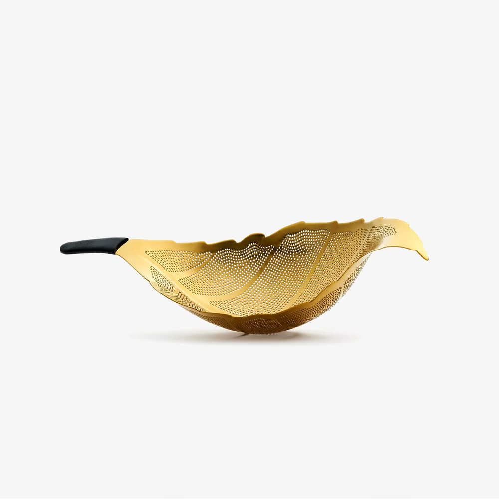 Infuseur à thé inox doré Dammann Frères Leaf – passe-thé élégant pour infusion parfaite