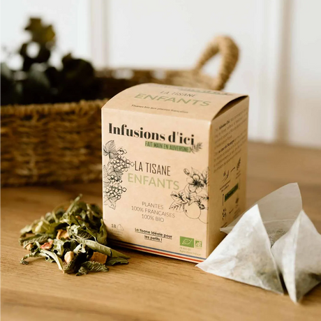 Tisane BIO Enfants Infusions d'Ici aux plantes et à la pomme