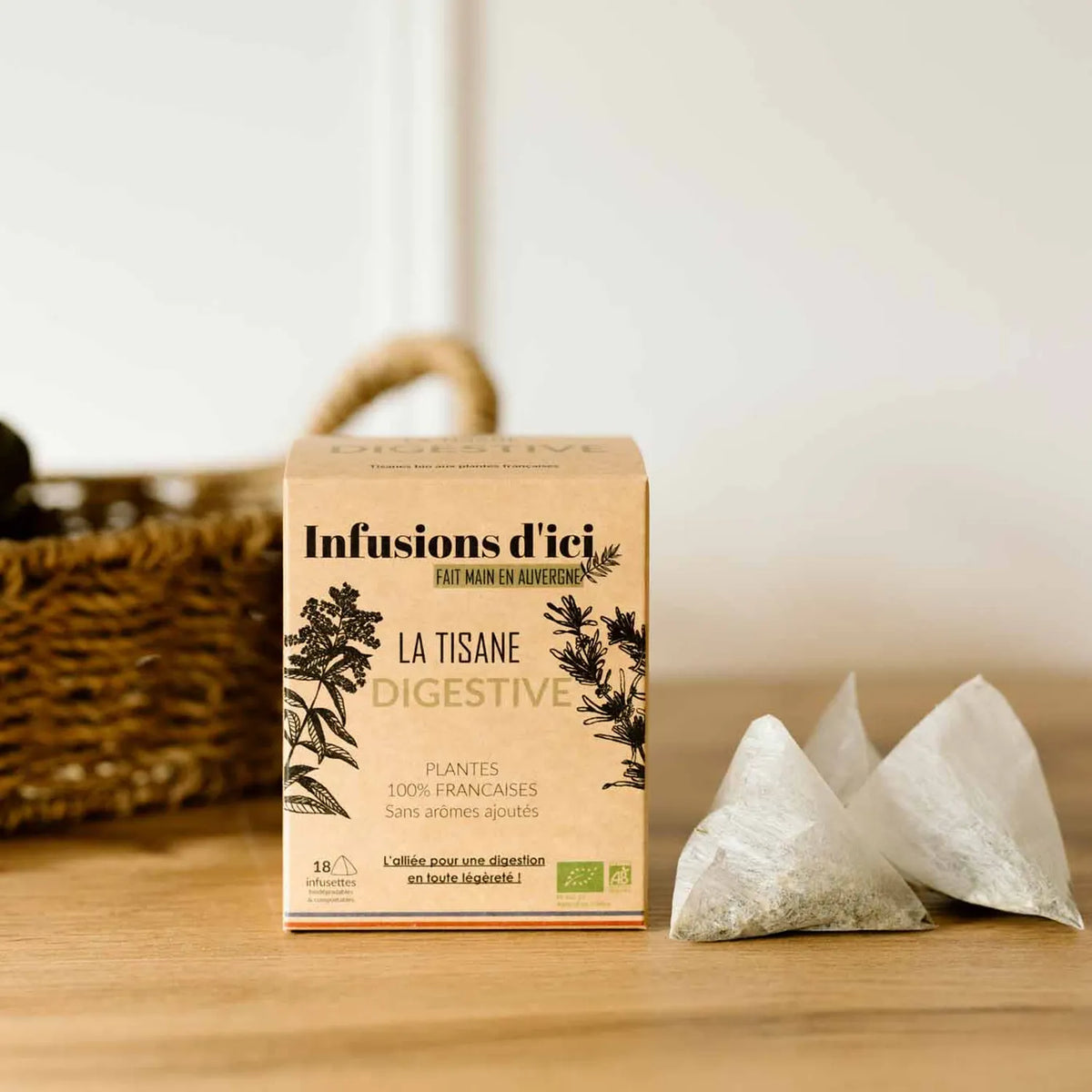 Tisane Digestive au romarin, menthe verte et origan